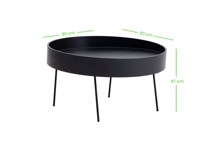 Hanah Home Ilo - Mesa de centro Antracita